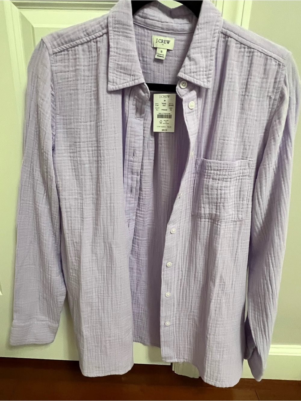 J. Crew factory Lilac Cotton Gauze Button-Up Blouse